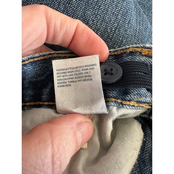 Old Navy Boys Medium Wash Wide Leg Adjustable Waist Denim Jeans Size 7 - Picture 8 of 8